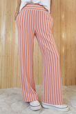 Shoreditch Stripe Lounge Flare Trouser Aperol & Lilac /15=